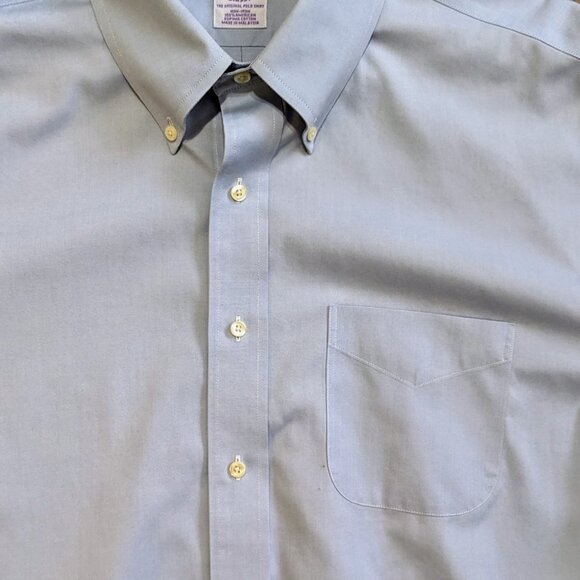 Brooks Brothers Button-Down Shirt Mens size 17-2/3 Blue Oxford - Picture 4 of 6